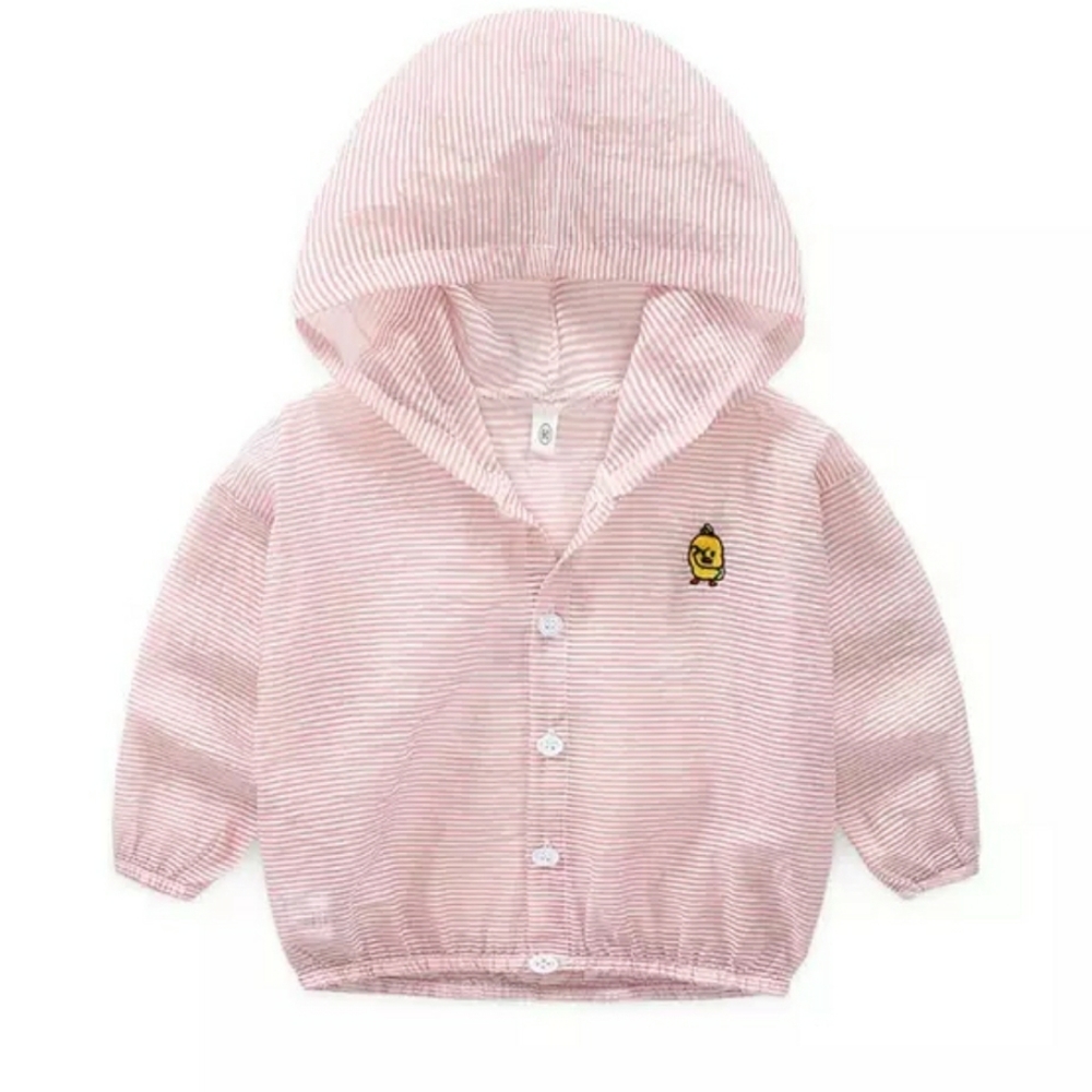 Red hoody with baby chick